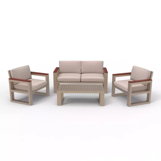 Комплект Медисон WOOD диван, 2 кресла и стол №1