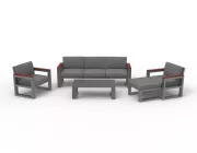 Комплект Медисон WOOD диван, 2 кресла и стол №2 2