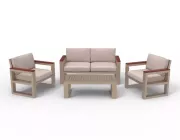 Комплект Медисон WOOD диван, 2 кресла и стол №1 2
