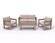 Комплект Медисон WOOD диван, 2 кресла и стол №1 4
