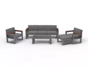 Комплект Медисон WOOD диван, 2 кресла и стол №2 1