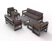 Комплект Медисон WOOD 2 дивана, 2 кресла и стол №1 3