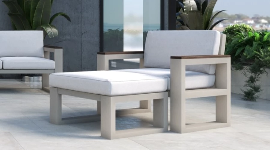 Кресло и Оттоманка Медисон WOOD